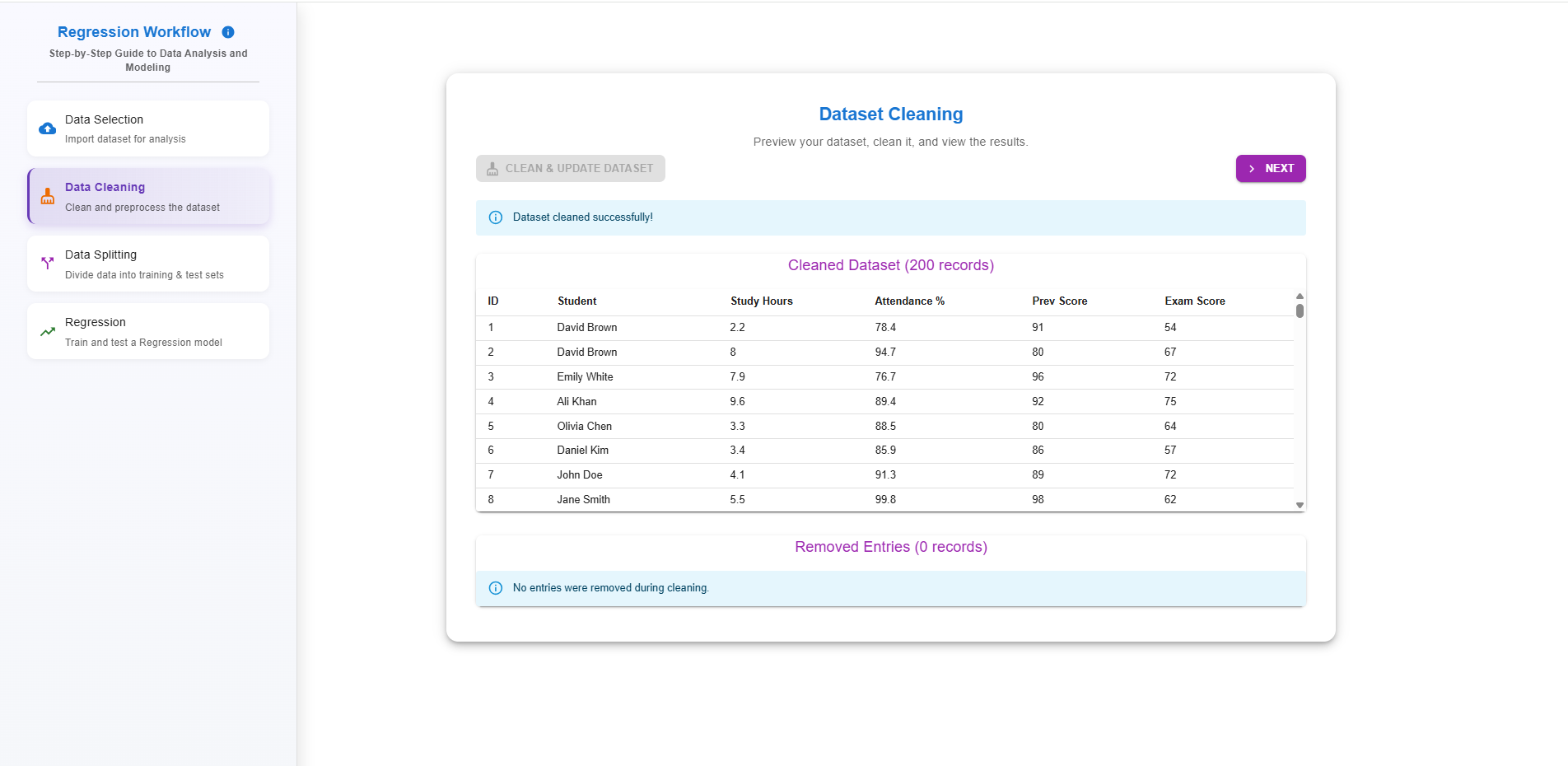 Step 3: Data Cleaning
