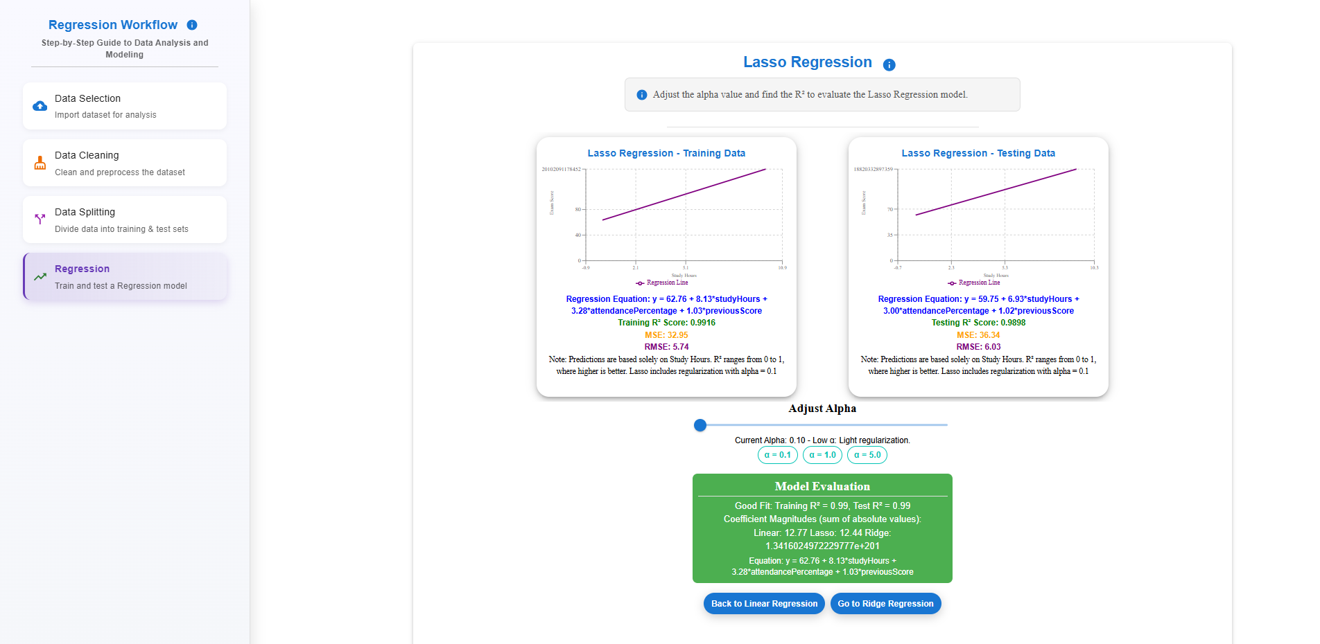 Step 6: Lasso Regression